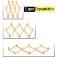 thumbnail image 3 of Trianu Accordion Wall Hanger, Expandable Coat Rack Wall Mount with 10 Pegs, Wood Hat Rack for Wall, Natural Wood Color, 3 of 9