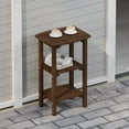 thumbnail image 3 of Wildridge Classic 3-Shelf Side Table, Tudor Brown - Outdoor Weather Resistant Recycled Plastic Furniture for Patio, 3 of 4