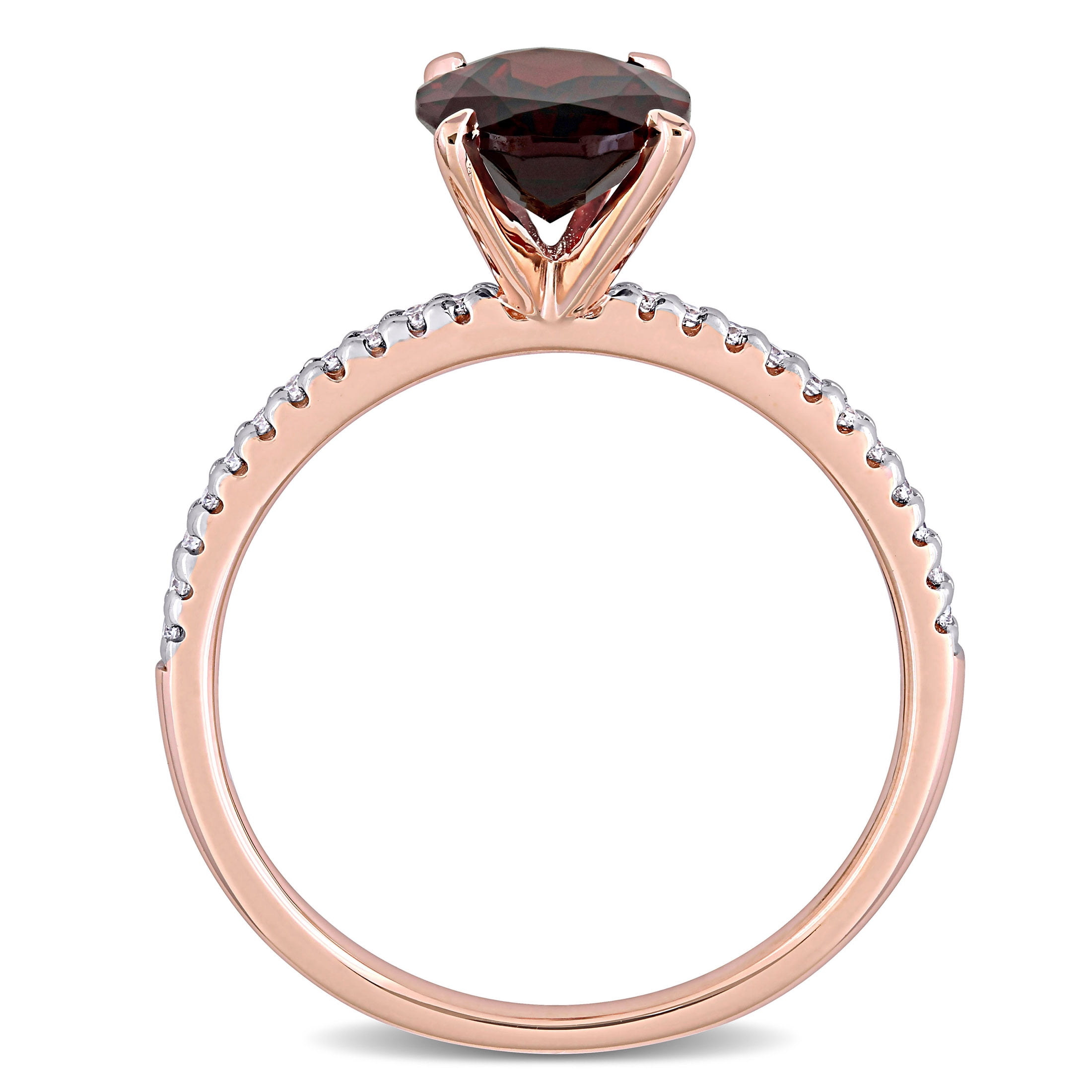 Everly Women's Garnet 14K Rose Gold Engagement Ring