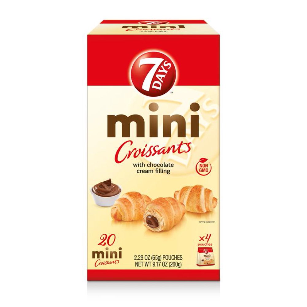 7Days Mini Croissants, Chocolate, NonGMO, 2.29oz (Pack of 4)