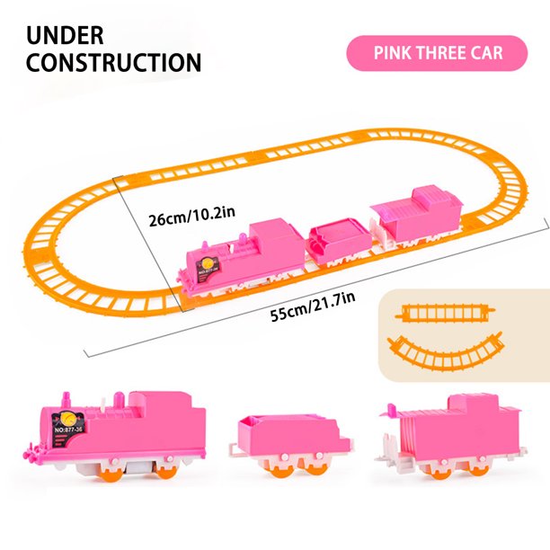 Coche de tren montado creativo, coche de tren eléctrico, juguete educativo Diy para niños Wmkox8yii shdjk1108