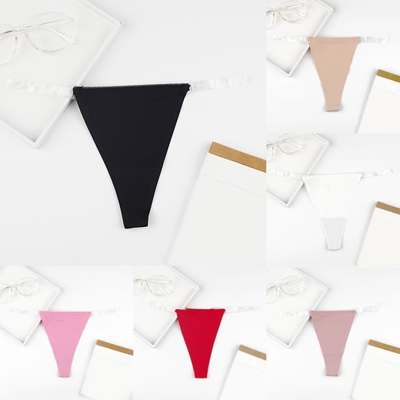 Siminsem Ultra-Thin Ice Silk Seamless Underwear for Women Low Waist Transparent Breathable Panties No Show Invisible Briefs with Cotton Crotch Laser Cut Multipack S-XXL, Black,L