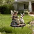 thumbnail image 5 of Easter Bunny Garden Insert, Easter Bunny Egg Outdoor Garden Yard Art, 11.8×7.8 Inch Waterproof Sun-Proof Holiday Landscaping Sign for Flower Bed Courtyard, 5 of 6