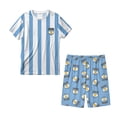 thumbnail image 1 of Pijama Argentina para Caballero, Cuello Redondo Manga Corta con Short Blanco Talla CH, 1 of 4