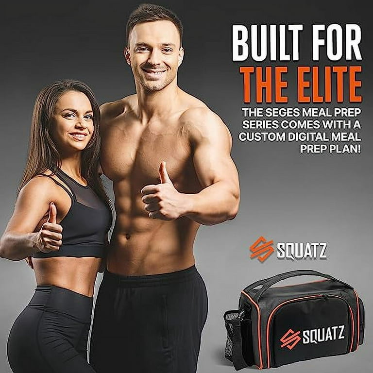 Squatz Insulated Meal Prep Lunch 13 Container Heavy Bag Double Duty Maximum Capacity Lbs Insulation
