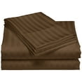 thumbnail image 2 of Hotel Collection 1800 Super Soft & Wrinkle Free Luxurious Stripe 6-Piece Sheet Set (Full, Brown), 2 of 2