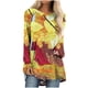 thumbnail image 1 of Blusa de manga larga con cuello redondo para mujer, informal, Sexy, a la moda, con estampado holgado Pompotops  FGAJ5765, 1 of 5