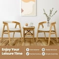 thumbnail image 6 of Gymax Set of 2 Bamboo Accent Chairs Leisure Chairs Armchairs w/ Seat Cushion, 6 of 10