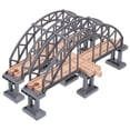 thumbnail image 1 of 2 uds., puente de vía de tren de madera, vías de tren de repuesto, accesorios de vía de tren de madera compatibles con todas las principales marcas de juguetes de madera, 1 of 5