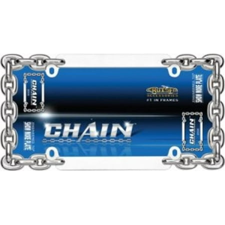 - Double Panel Chain Link License Plate Frame Free Screw Caps