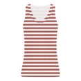 thumbnail image 4 of Admvng Women's Striped Ribbed Tank Top V Neck Slim Fit Stretch Sleeveless Casual Summer Camisole Blouse, 4 of 7