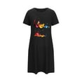 thumbnail image 5 of Plus Size Nightgowns on Clearance Womens 4th of July Nightdress Crew Neck Short Sleeve Casual Nightgown Fashion Graphic Summer Sleepwear New Black M, 5 of 5