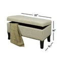 thumbnail image 2 of IFDC - Upholstered Bench with Storage, 32''x16''x18'', Beige Fabrics, 2 of 3
