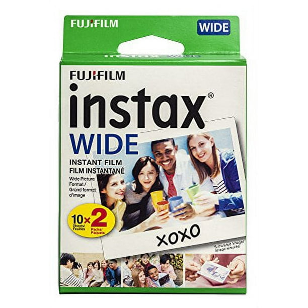 Fujifilm instax Film Instantané Large, 20 Expositions, Blanc, Nouvel Emballage
