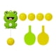 thumbnail image 3 of Entrenador de tenis de mesa Colamx con forma de rana colgante altura ajustable juguete interactivo 5 bolas, 3 of 8
