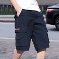 thumbnail image 2 of Gym Shorts – Men's Compression Workout Shorts Men's Casual Style Cargo Shorts Summer Comfortable Outdoor Streetwear Solid Color Loose Fit Shorts, 2 of 4