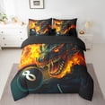 thumbnail image 2 of Homewish Ancient Dragon Lover Bedding Comforter Set 7pcs, Animal Play Billiards King Bedding Sets, Teens Kids Boys Girls Reversible Bed Sheets, Luxury Bedroom Decor, 2 of 7