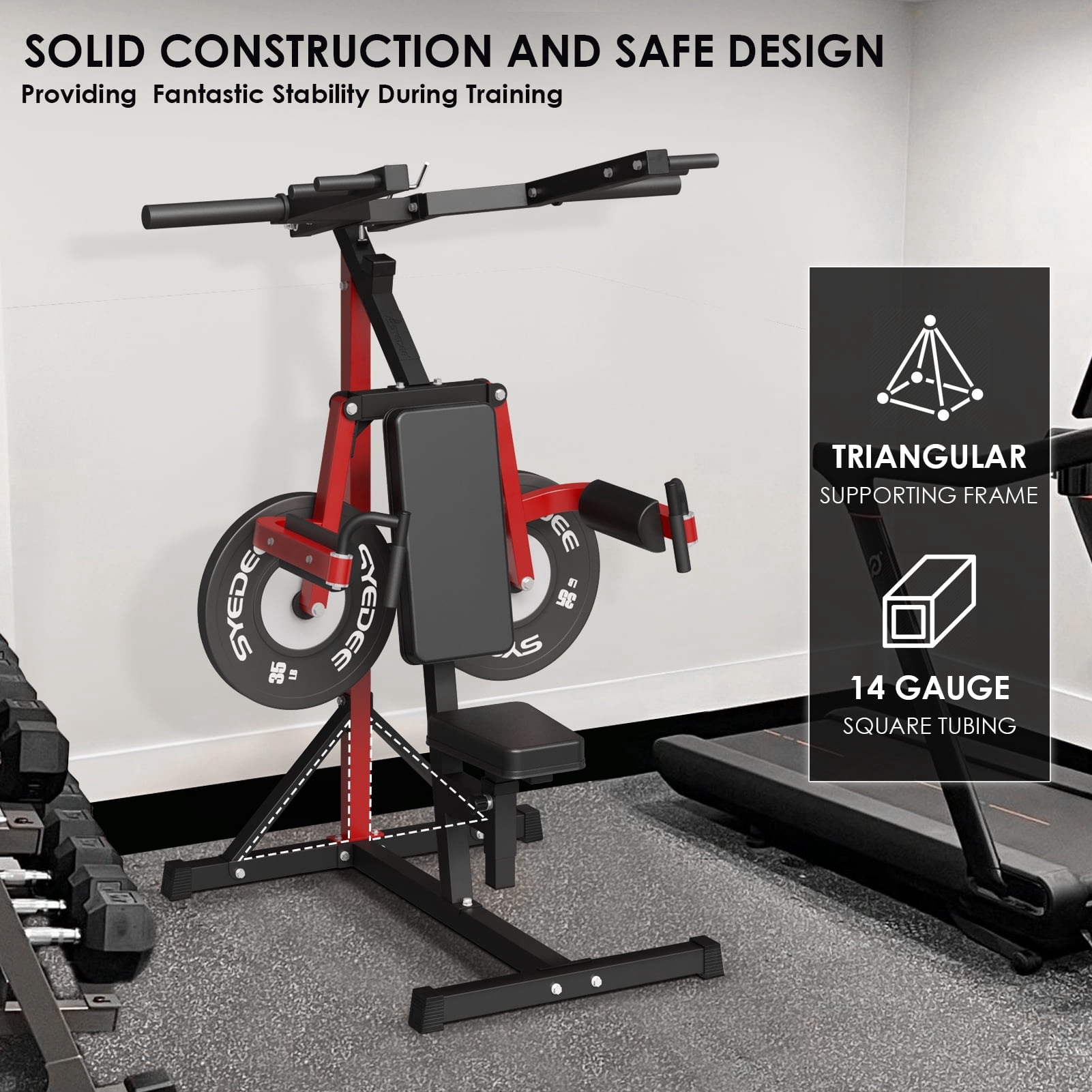 Syedee Plate Loaded Deltoid and Shoulder Press Machine with Adjustable Seat and Backrest, 800 Weight Capacity Upper Body Machine for Shoulder Muscle