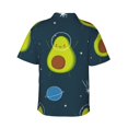 thumbnail image 3 of Picia Avocado in Space Gentle Cotton Regular Fit Short Sleeve Casual Hawaiian Shirt for Men-XX-Large, 3 of 9
