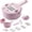 Pink, variant on Food Chopper with Container, for Vegetables, Fruits and Salad