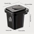 thumbnail image 5 of 3X Cenicero de Acero Inoxidable para Colgar en la Pared con Tapa, Forma de Cubo de Basura, para Baño, Sala de Estar, A Prueba de Cenizas, Sin Perforaciones, para Baño A, 5 of 5