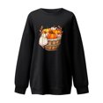 thumbnail image 3 of Mode Hoodies pour Femmes 2023 Mode Imprimé Blouse Ample à Manches Longues Col Rond Pull Décontracté Tops Sweat-Shirt 50% de Réduction Liquidation Costumes Halloween/noël, 3 of 4