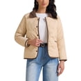 thumbnail image 1 of CHAQUETA PUFFER DE MUJER CASUAL DE MANGA LARGA CON BOTONES S KHAKI, 1 of 6
