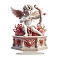 thumbnail image 1 of Estatua de escritorio para el día de San Valentín, adorno acrílico plano 2D, figura de amor de pareja hecha a mano moderna para regalos, exhibición en, 1 of 8