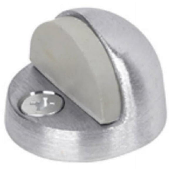 DT100032 Large Brushed Chrome 26D Die Cast Brass Door Stop