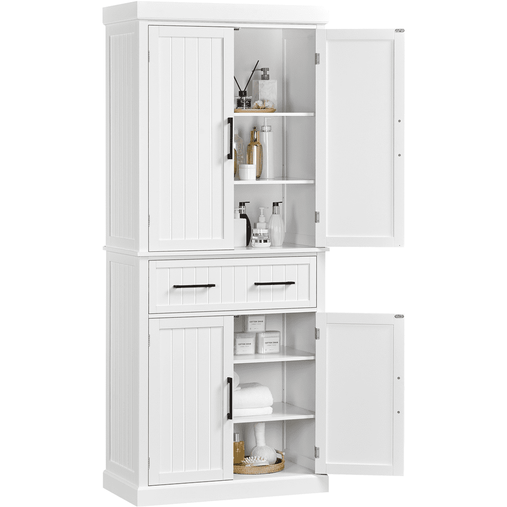Easyfashion 72.5inch H Kitchen Pantry White