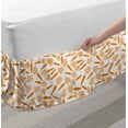 thumbnail image 2 of Carrot Bed Skirt, Monochrome Arrangement Silhouette of Carrots with Fuzzy Leaves Healthy Food, Elastic Bedskirt Dust Ruffle Wrap Around for Bedding Decor, 4 Sizes, Orange and White, by Ambesonne, 2 of 2