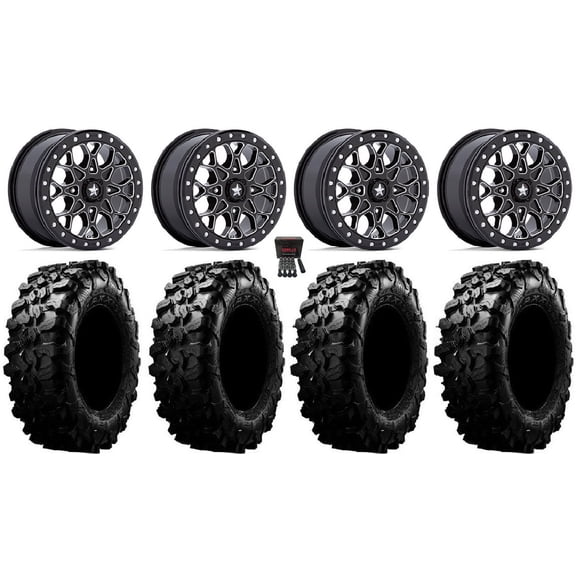 MSA Portal Beadlock 15" Wheels Milled 29" Carnivore Tires Polaris RZR XP 1000 / PRO XP / Ranger XP 900/1000