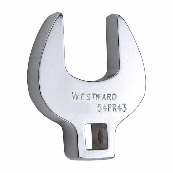 Westward 3/8" Drive, SAE Crowfoot Socket Wrench Open End, Chrome 54PR43