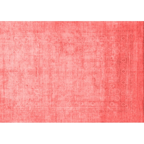 Ahgly Company Indoor Rectangle Abstract Red Modern Area Rugs, 8' x 12'