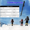 thumbnail image 3 of Foldable Ultralight Hiking Trekking Poles With Shock Absorption For Camping Mountaineering Backpacking, 3 of 7