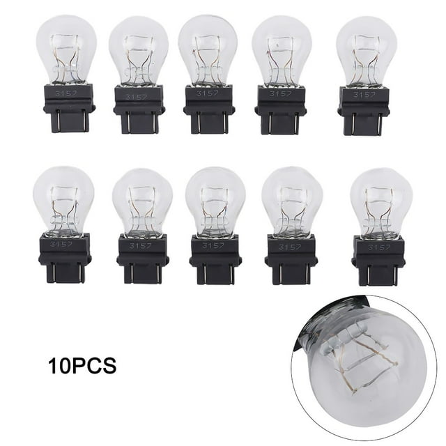 Yimiti 10 Pack 3157 Clear And Amber Tail Signal Brake Light Bulbs-A