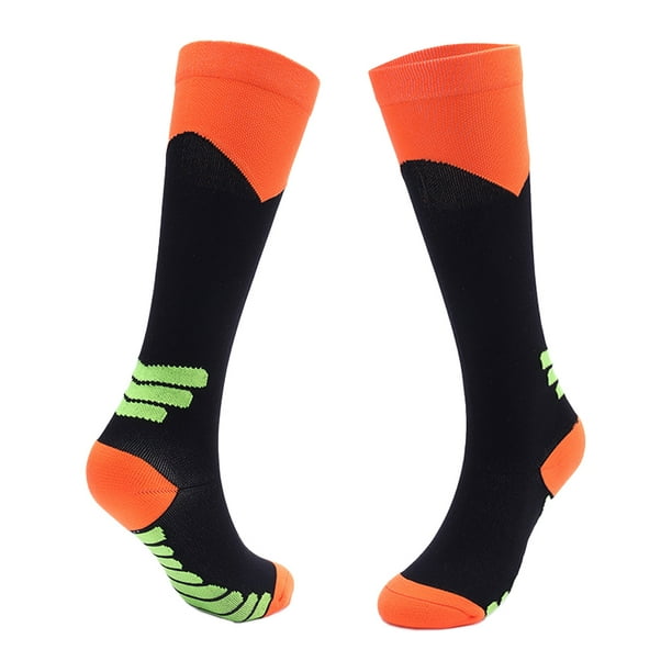 Calcetines de compresión de tubo largo - Calcetines para correr en bicicleta al aire libre - Calcetines de compresión engrosados para maratón