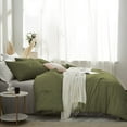 Extra Large & Warm 3Piece Olive Green Comforter Set, Soft Microfiber