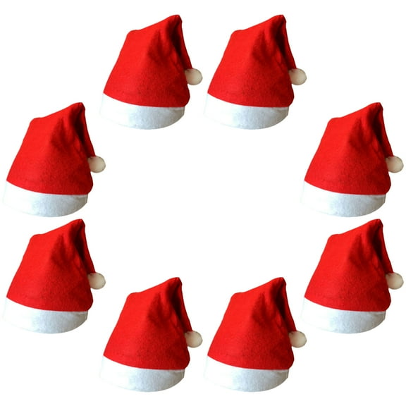 Raindrops 8Pcs Holiday Style Red Christmas Hats for Winter Celebrations