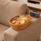 thumbnail image 5 of CaiYueKe Plastic Woven Storage Basket Tray for Kitchen Fruit Vegetables Snacks Candy Bread Organization Multi Functional Home Decor Imitation Vines Rattan Style, 5 of 8