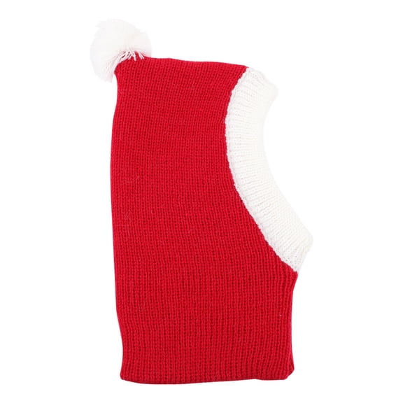 ETHZZLE 1Pack Cat Warm Hats Red Polyester for Holiday Photo Shoots with Warmth