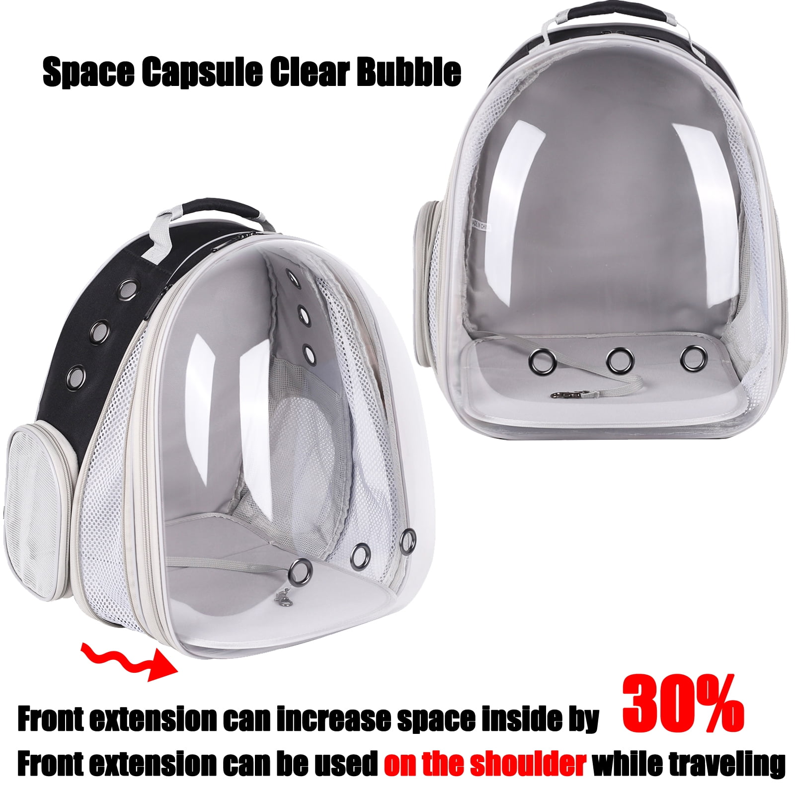 Halinfer Front Expandable Cat Backpack Carrier,Pet Carrier Backpack for Large Fat Cat and Small Puppy, Fit up to 20 lbs