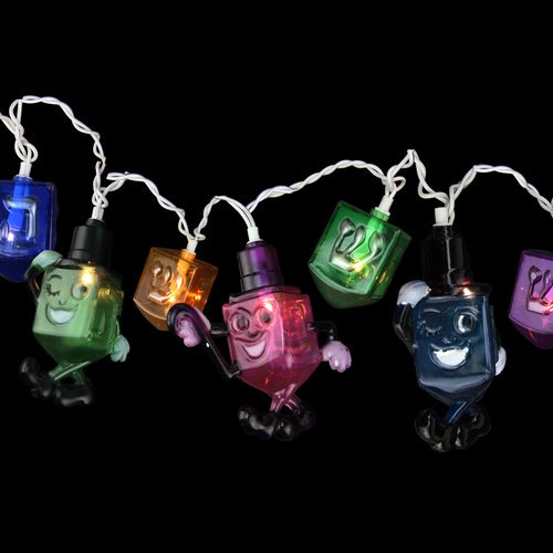 Northlight Seasonal Colorful Draydelette Chanukah Hanukkah 10 Light