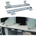 thumbnail image 3 of XINQIHANG Rails Rack Set Under Desk Slider Track Ball Bearing Slides Hardware Multipurpose Home Adjustable Office Keyboard Tray Slides, White, 3 of 7