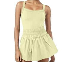 XuJwPNcy Women's Workout Rompers Running Athletic Shorts Jumpsuits Casual Summer Yoga Tennis Gym Outfits