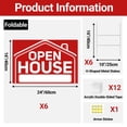 thumbnail image 2 of Estacas metálicas impermeables ComboJoy de 24 x 16 pulgadas de Open House Signs, 2 of 7