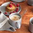 thumbnail image 4 of over&back Stackable Stoneware Coffee Mugs - 4-Piece Mug Set - Enjoy the Perfect Cup of Coffee, Tea, Latte, and More - Semi-Matte Charcoal - 14oz, 4 of 7