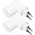 thumbnail image 3 of Plug In Socket Light Socket Outlet Adapter Compact Size Home Use Nickel Plated Brass Power Supply for Light Bulbs 2Pcs, 3 of 5
