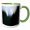 Green/White, variant on 3drose, Image of Blue and Pale Yellow Florida Sunset Blur Photo, 15oz Mug
