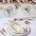 thumbnail image 3 of Easter Cloth Napkins, Spring Rabbit Ears Foot Eggs Floral Wooden Grain Washable and Reusable Dinner Napkins Set of 6, Table Napkin for Kitchen Party Birthday Wedding Hotel Housewarming 20"x20", 3 of 9